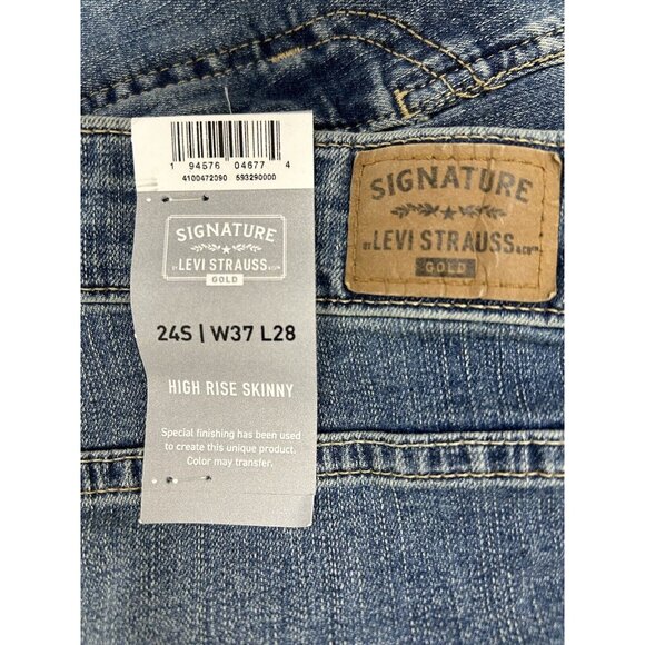 Signature Gold Levi Strauss Totally Shaping High Rise Skinny Womens Jeans NWT 24 - Picture 6 of 11